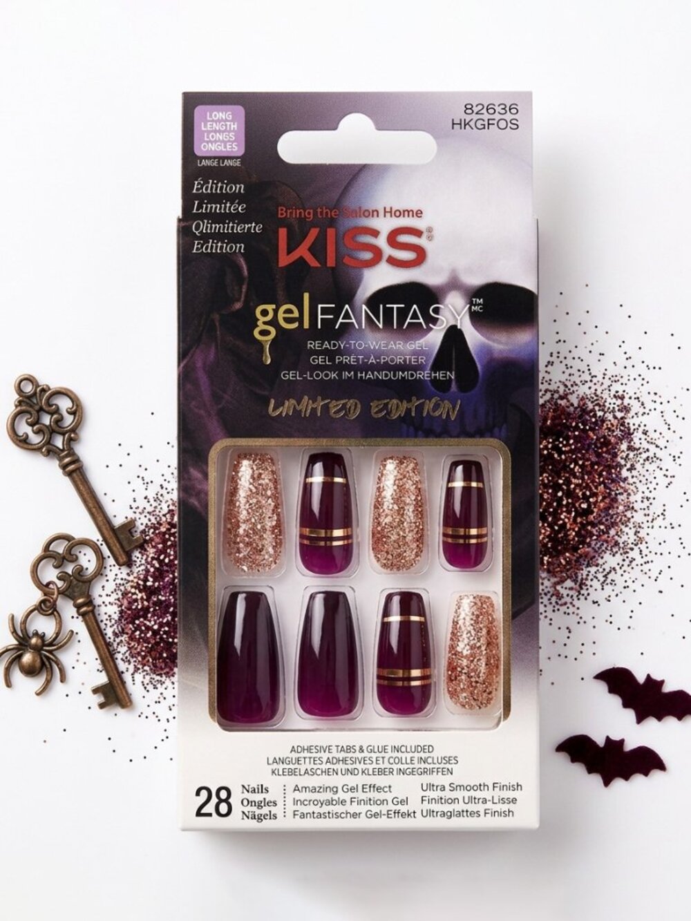 KISS Halloween Special Design Nails / Long Length - Who's There